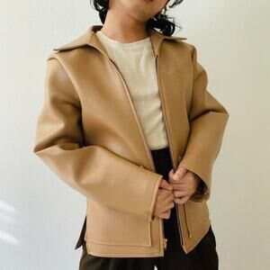 Vintage Camel High Quality Leather Jacket